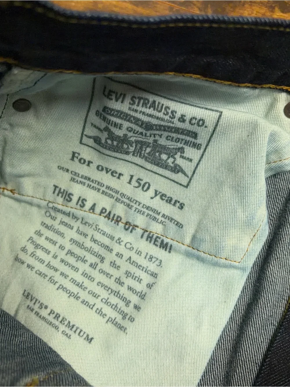 Levis 505 Selvedge Jeans Mens Size 33x30 Straight Leg Dark Wash Americana NWT